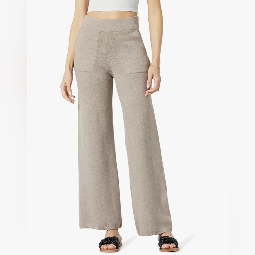 The Drop Women's Cynthia Cotton Blend Wide Leg Sweater Pant, M